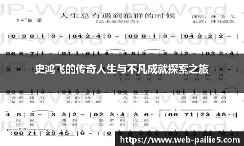 史鸿飞的传奇人生与不凡成就探索之旅