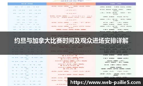 约旦与加拿大比赛时间及观众进场安排详解